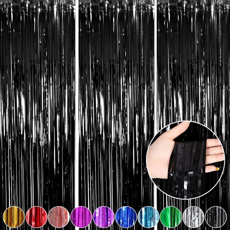 Photo 1 of 
Fringe Curtains Party Decorations, Tinsel Streamers Birthday Party Decorations, Fringe Backdrop for Graduation, Baby Shower, Gender Reveal, Disco Party