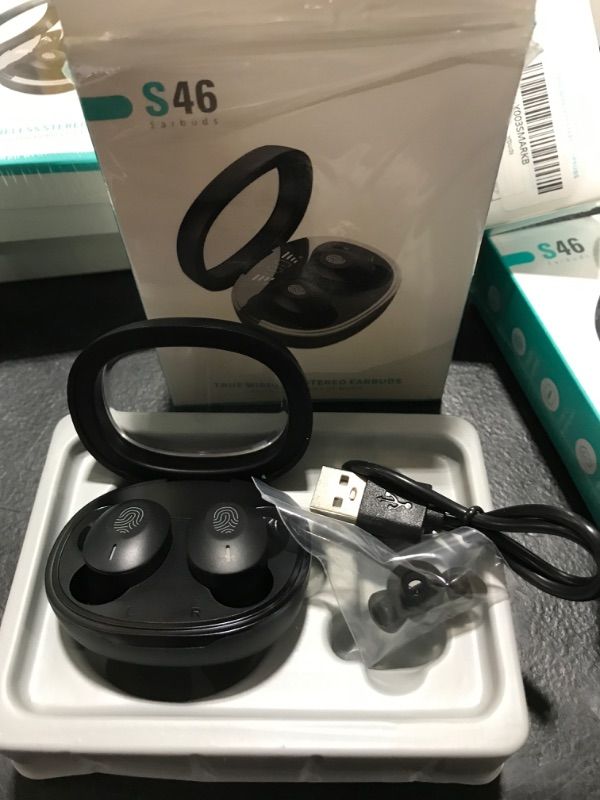 Photo 2 of ibxShow Headphones Wireless Bluetooth True Wireless Earbuds LED Power Display Earphones with Wireless Charging Case IPX5 Waterproof in-Ear Earbuds