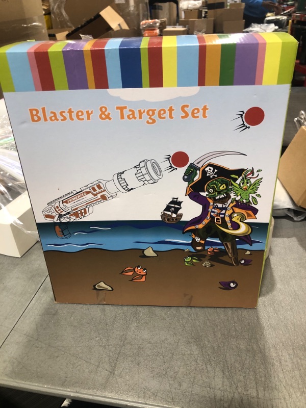 Photo 2 of Large Shooting Game with Big Shooting Target and Soft Bullet Toy Guns for Kids 8-10-12 Years Old, 50.4in Foldable Target, 2 Air Pop Shotguns, 20 Foam Balls, Cool Birthday Gift for Boys