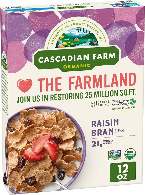 Photo 1 of 2 PACK - Cascadian Farm - Organic Raisin Bran Cereal, Organic, Whole Grain, 12 oz