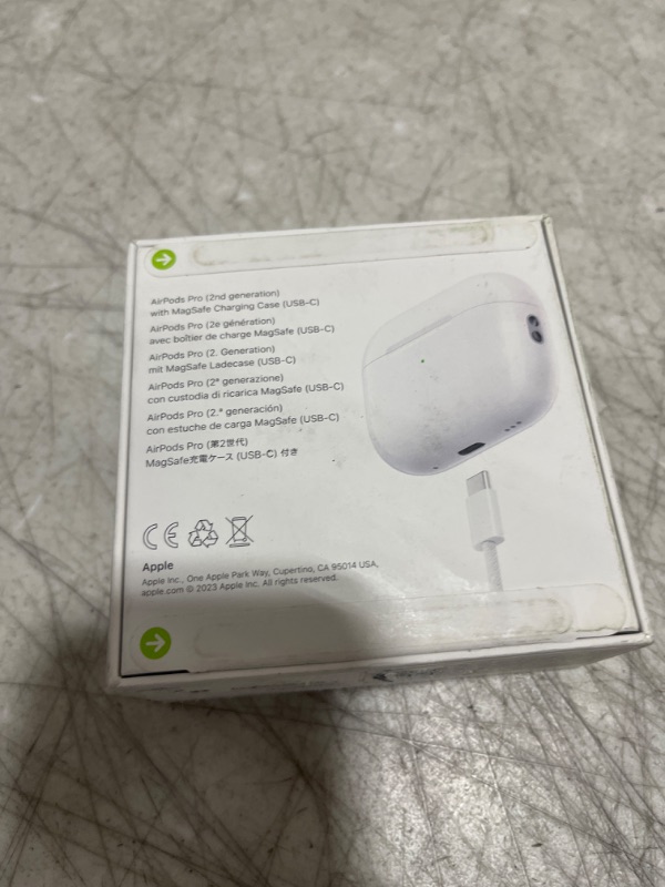 Photo 3 of Apple AirPods Pro (2nd Generation) Wireless Ear Buds with USB-C Charging, Up to 2X More Active Noise Cancelling Bluetooth Headphones, Transparency Mode, Adaptive Audio, Personalized Spatial Audio - SEALED - OPENED FOP PHOTOS - 

