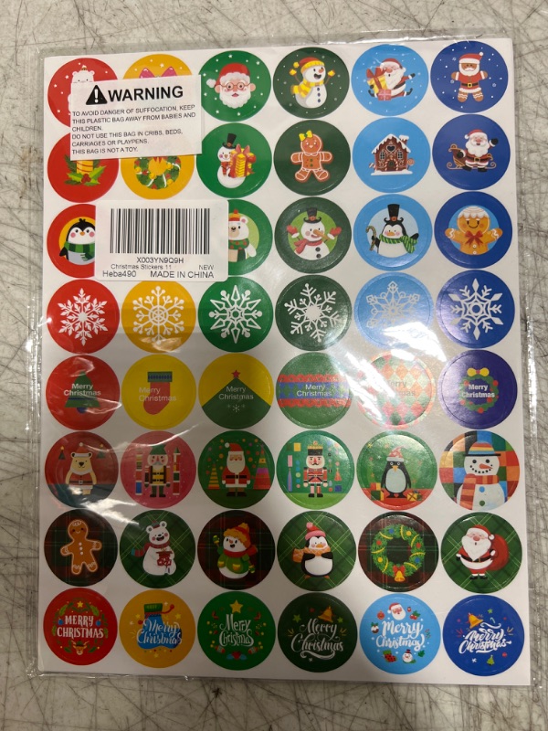 Photo 1 of 11 sheets of Christmas stickers 