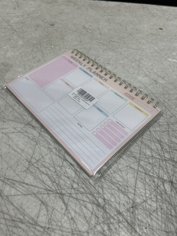 Photo 2 of Stilip Weekly to Do List Notepad 9.5x6.5”- 52 Sheets Undated Weekly with Tear Off Daily To Do List Notepad, Habit Tracker, Academic Planner Notebook - Full Year Productivity Planner-Pink A5-Pink