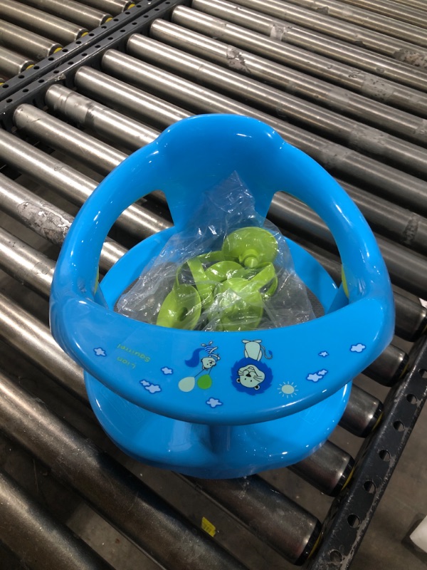 Photo 1 of Baby Bath Seat for Babies 6 to 18 Months / Non-Slip Infants Toddlers Taking Bath by Sitting in Bath Tub Chair 2022 Upgraded (Blue)