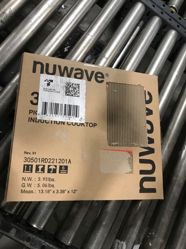 Photo 3 of Nuwave Precision Induction Cooktop Gold, 12” Shatter-Proof Ceramic Glass Surface, Large 8” Heating Coil, Portable, 51Temp Settings 100°F to 575°F, 3 Wattage Settings 600, 900, and 1500 Watts
