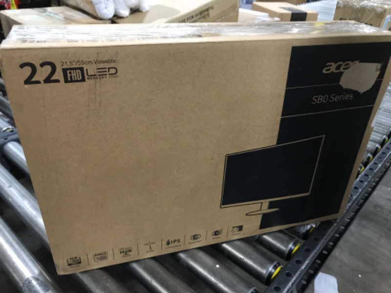 Photo 1 of Acer 21.5 Inch Full HD (1920 x 1080) IPS Ultra-Thin Zero Frame Computer Monitor (HDMI & VGA Port), SB220Q bi