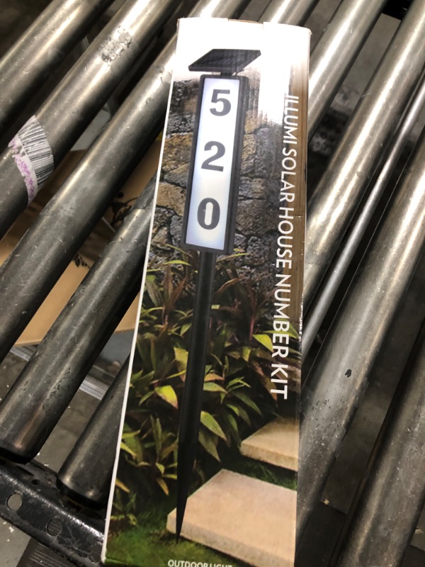 Photo 1 of Solar Address Sign Lighted House Numbers for Outside Address Plaques for House Address Numbers for House, Yard, Garden, Waterproof 1 PACK