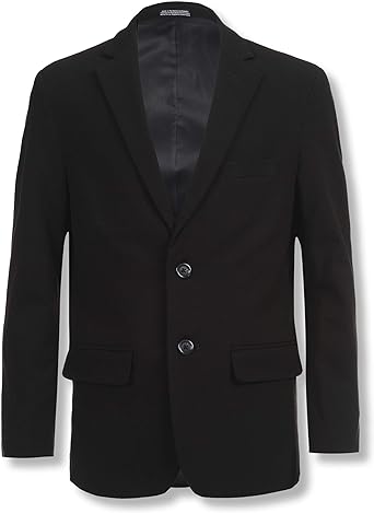 Photo 1 of Calvin Klein Boys' Bi-Stretch Blazer Suit Jacket, 2-Button Single Breasted Closure, Buttoned Cuffs & Front Flap Pockets
