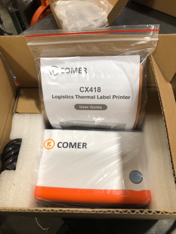 Photo 2 of K Comer Shipping Label Printer 150mm/s High-Speed 4x6 Direct Thermal Label Printing for Shipment Package 1-Click Setup on Windows/Mac,Label Maker Compatible with Amazon, Ebay, Shopify, FedEx,USPS,Etsy BASIC VERSION