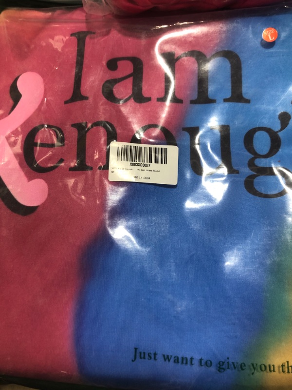 Photo 1 of I am enough Hoodie Sweatshirt for Womens Mens I am enough Hoodie Sweatshirt Tie Dye Shirt Cool Unisex Hooded
SIZE L