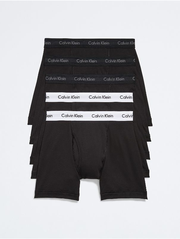 Photo 1 of Calvin Klein Men's Cotton Classics 5-Pack Boxer Brief - Black - XXL