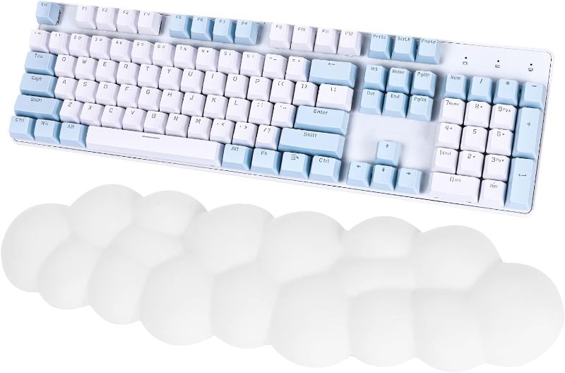 Photo 1 of  Cloud Wrist Rest, White Cloud Wrist Rest with Leather Surface Memory Foam Non-Slip Base Cloud Palm Rest for Relieve Wrist & Arm Pain for PC Gaming/Office/Computer/Laptop