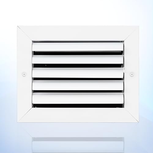 Photo 1 of [6 X 8 Duct Hole] Vent Cover. 1-Way: Aluminum Curved Blade Adjustible Air Supply HVAC Ceiling Diffuser. Full Control Vert/Hor Airflow Direction with E