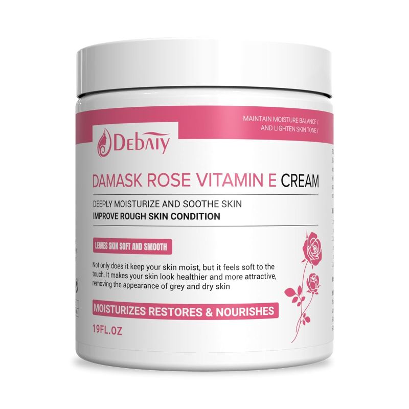 Photo 1 of  Nourishing Vitamin E Cream with Damascus Rose Extracts - Daily Moisturizing Careskin for Face and Body and Hand (19FL.OZ)