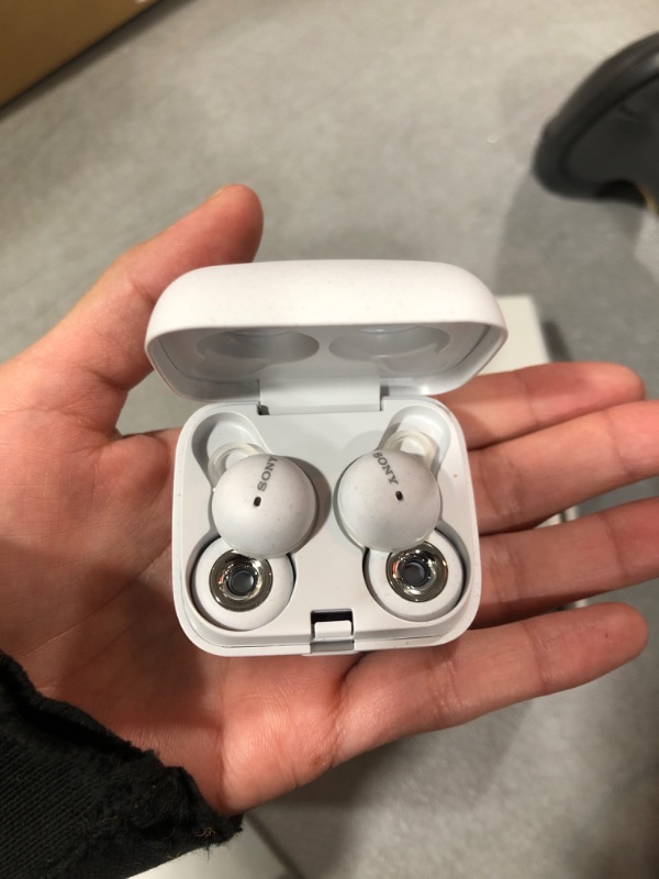 Photo 2 of Sony LinkBuds Truly Wireless Earbud Headphones with an Open-Ring Design for Ambient Sounds and Alexa Built-in, Bluetooth Ear Buds Compatible with iPhone and Android, White
