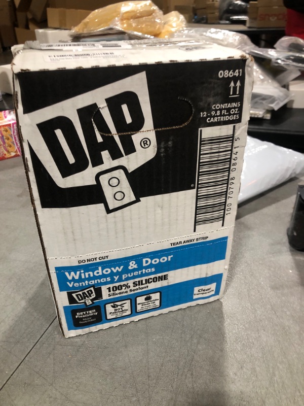 Photo 2 of 12PACK Dap 08641 Dap 9.8 oz Clear Window, Door & Siding Silicone Rubber Seal  