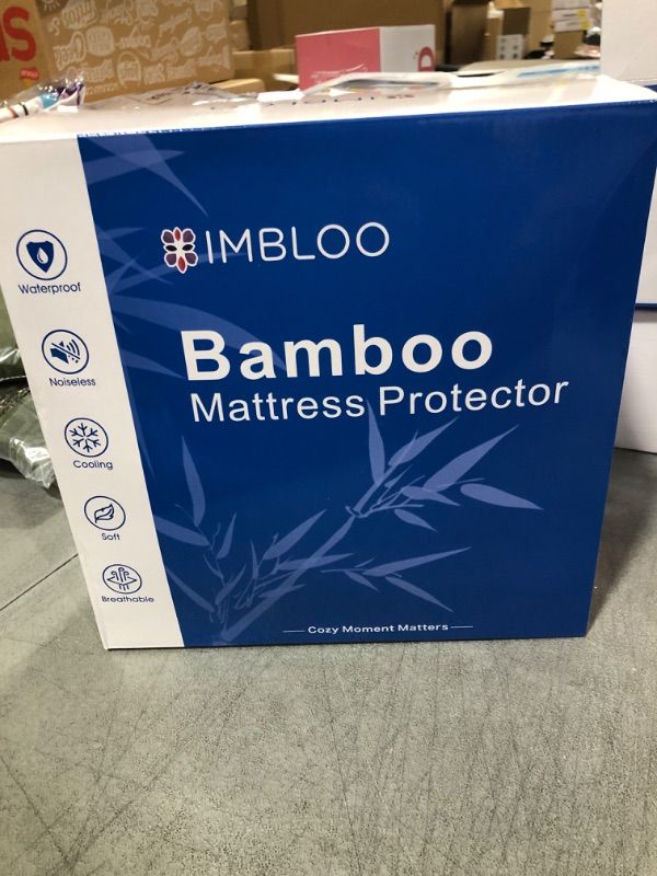 Photo 2 of 100% Waterproof King Size Mattress Cover Protector, Breathable Bamboo 3D Air Fabric, Water Proof Mattress Pad Cover, Soft Noiseless Vinyl Free Machine Washable, 8''-21'' Deep Pocket Bamboo King(78" x 80")