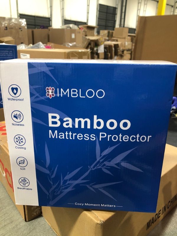 Photo 2 of 100% Waterproof King Size Mattress Cover Protector, Breathable Bamboo 3D Air Fabric, Water Proof Mattress Pad Cover, Soft Noiseless Vinyl Free Machine Washable, 8''-21'' Deep Pocket Bamboo King(78" x 80")