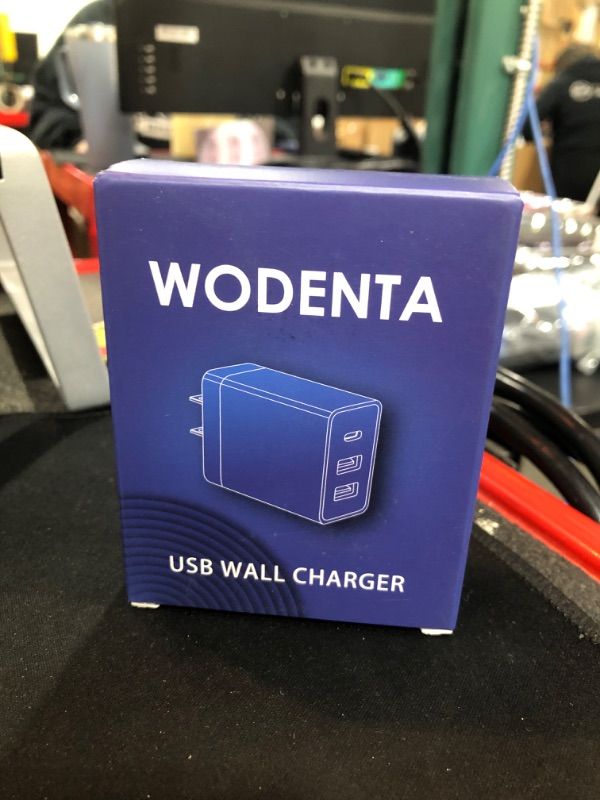 Photo 2 of WODENTA USB C Charger Box, 2-Pack 32W Fast Charging Block Wall Charger, 3-Port Power Adapter MultiPort Plug Type C Charger Brick Cube for iPhone 15/14/13/12/11/XS/X/8/7/6S Plus, iPad, Samsung S23 S22

