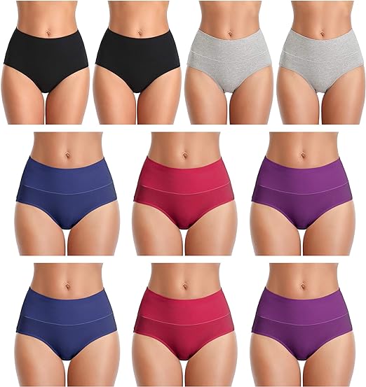 Photo 1 of ASIMOON Womens Underwear, Cotton Underwear No Muffin Top Full Briefs Soft Stretch Breathable Ladies Panties for Women - S