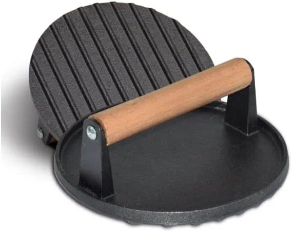 Photo 1 of Home and Beyond Smash Burger Press or Duty Griddle Press with Wooden Handle - Press Round Grilling Accessory for Cooking - Speeds Up Cooking Time on Steak, Burger Patty, Meats