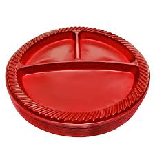 Photo 1 of 100pcs 10in red plates