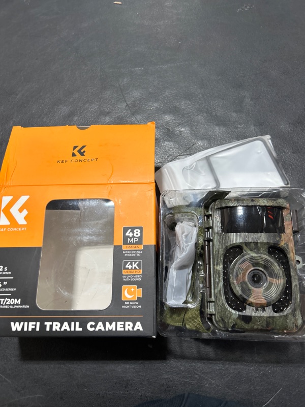 Photo 2 of K&F Concept 4K 48MP WiFi Trail Camera, Game Camera with No Glow Night Vision Motion Activated Waterproof, 0.2s Trigger Time, 120° Wide Lens, 2.4'' LCD Hunting Camera for Wildlife Monitoring Dark Green