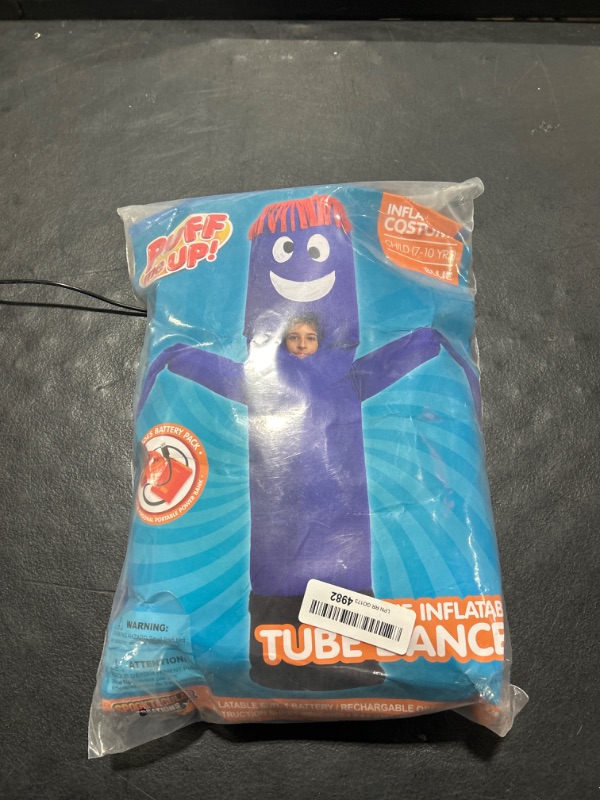 Photo 1 of Spooktacular Creations Inflatable Costume Tube Dancer Wacky Waving Arm Flailing Halloween Costume Child Size Blue