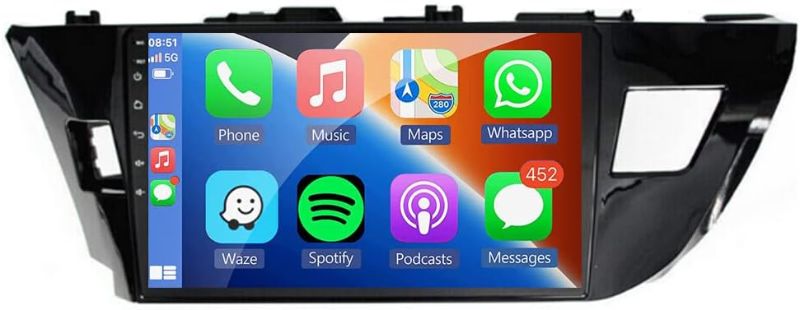 Photo 1 of Android 12 for Toyota Corolla Radio 2014 2015 2016 EQ Stereo Built-in Bluetooth Head Unit DSP Wireless Carplay Android Auto Free Backip Camera 10.1 IPS Touchscreen GPS Navigation (2GB RAM+32GB ROM)
