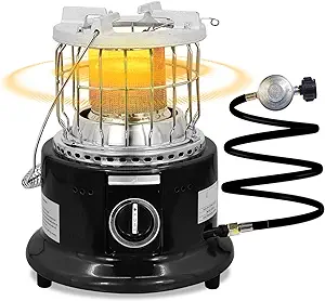 Photo 1 of AKUSAKO Upgraded Propane Heater - Portable Tent Heater, Camping Gas Heater and Stove, Patio Heaters with Pressure Reducing Valve for Outdoor/Indoor Ice Fishing Hiking Hunting Survival Emergency,Black