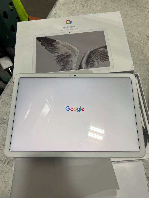 Photo 2 of Google Pixel Tablet with Charging Speaker Dock - Android Tablet with 11-Inch Screen, Smart Home Controls, and Long-Lasting Battery - Porcelain/Porcelain - 128 GB
 - SEALED OPEN FOR PHOTOS 