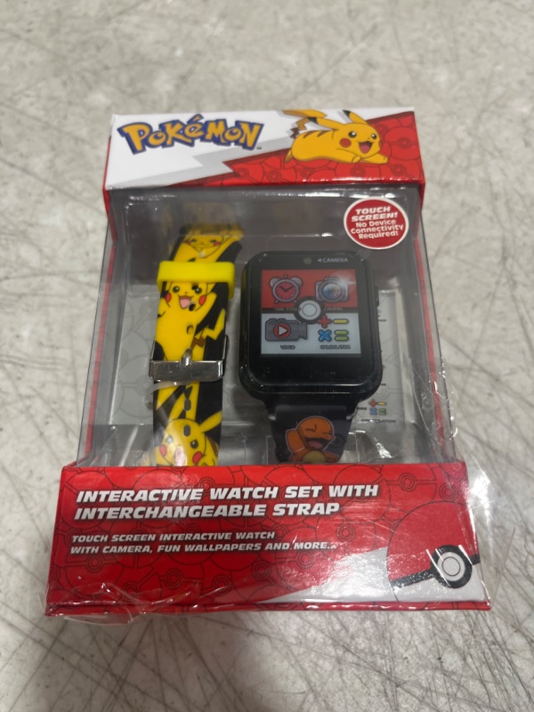 Photo 2 of Accutime Kids Pokemon Educational Learning Smart Watch Toy with Interchangeable Straps for Boys, Girls - Selfie Cam, Learning Games, Alarm, Calculator (Model: POK40031AZ)030506558514
