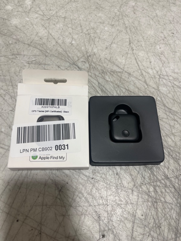 Photo 2 of [MFi Certificated] GPS Tracker Tag for Vehicles, Car, Kids, Wallet, Dogs, Motorcycle. Working with Apple Find My. Unlimited Distance. 1 Year Battery Life. Small, Portable, Real time. (Black)