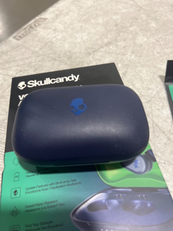 Photo 3 of Skullcandy Push Active True Wireless In-Ear Bluetooth Earbud, Use with iPhone and Android with Charging Case and Mic, Great for Gym, Sports, and Gaming, IP55 Water, Dust Resistant - Blue/Green Dark Blue/Green One Size Earbud
