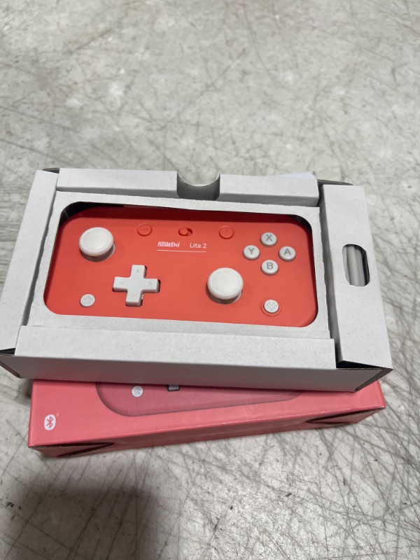 Photo 2 of 8Bitdo Lite 2 Bluetooth Controller with Motion Controls, Linear Motors Vibration, Joysticks, Triggers and D-pad, Wireless Gamepad for Switch, Android & Raspberry Pi (Pink)