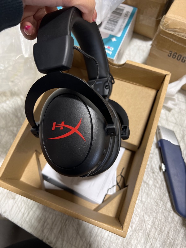 Photo 2 of HyperX Cloud Core – Wireless Gaming Headset for PC, DTS Headphone:X Spatial Audio & SoloCast – USB Condenser Gaming Microphone, for PC, PS4, PS5 and Mac, Tap-to-Mute Sensor, Cardioid Polar