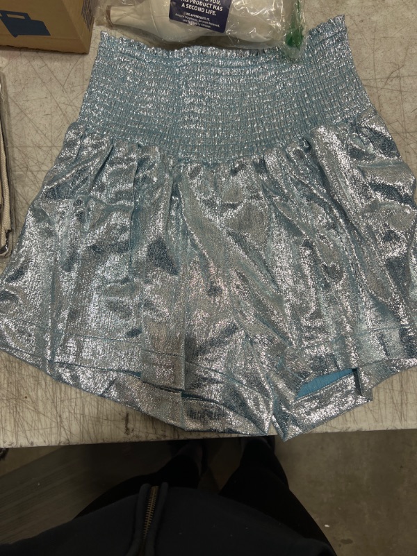 Photo 1 of Blue sparkly shorts Size L 