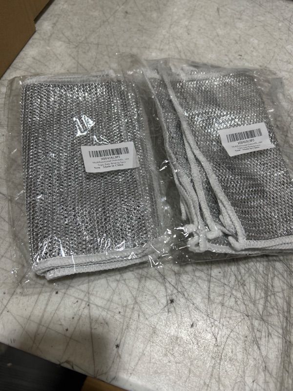 Photo 1 of 2 PACK - DOPHZEEY 5pcs Multipurpose Non-Scratch Wire Dishcloth, 2024 New Wire Multifunctional Dishwashing Rags for Wet and Dry, Counters, Stove Tops, Easy Rinsing (10 PCS)
