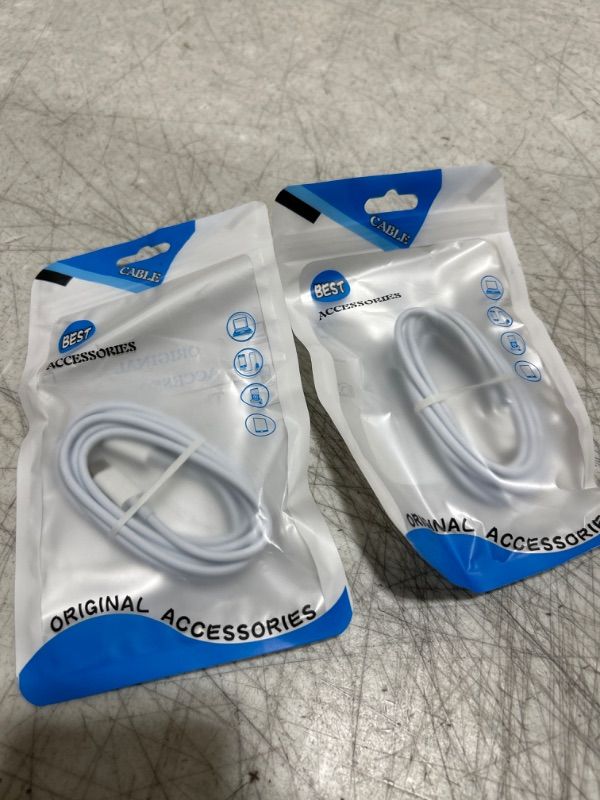 Photo 1 of 2 PACK - USB C to Lightning Cable, [Apple MFi Certified] iPhone Fast Charging Cord 6FT for iPhone 14/13 Pro/12/12 Pro Max/11/11PRO/XS Max/XR/X/8/8Plus and More