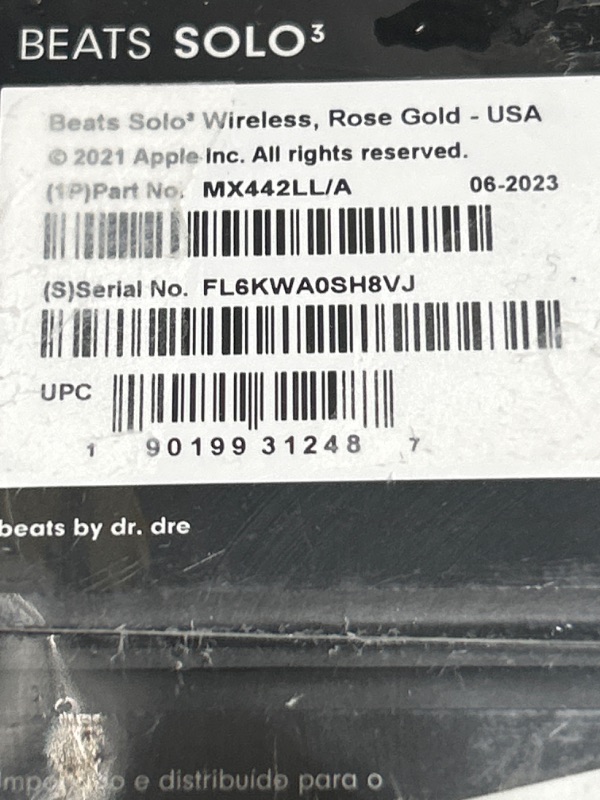 Photo 2 of Beats Solo3 Wireless On-Ear Headphones - Apple W1 Headphone Chip, Class 1 Bluetooth, 40 Hours of Listening Time, Built-in Microphone - Rose Gold (Latest Model)