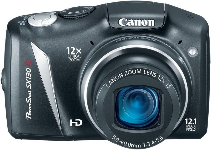 Photo 1 of Canon PowerShot SX130IS 12.1 MP Digital Camera with 12x Wide Angle Optical Image Stabilized Zoom with 3.0-Inch LCD - CAMERA ONLY - NO BOX MANUAL - ETC 