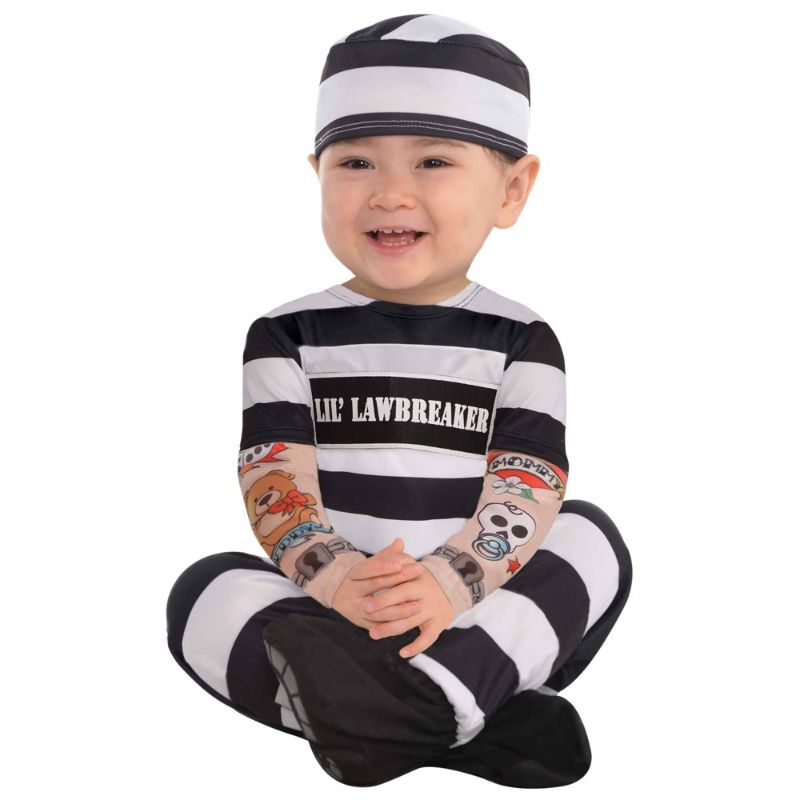 Photo 1 of Amscan Infant Boys and Girls Lil Law Breaker Costume 0 - 6 MONTHS 
