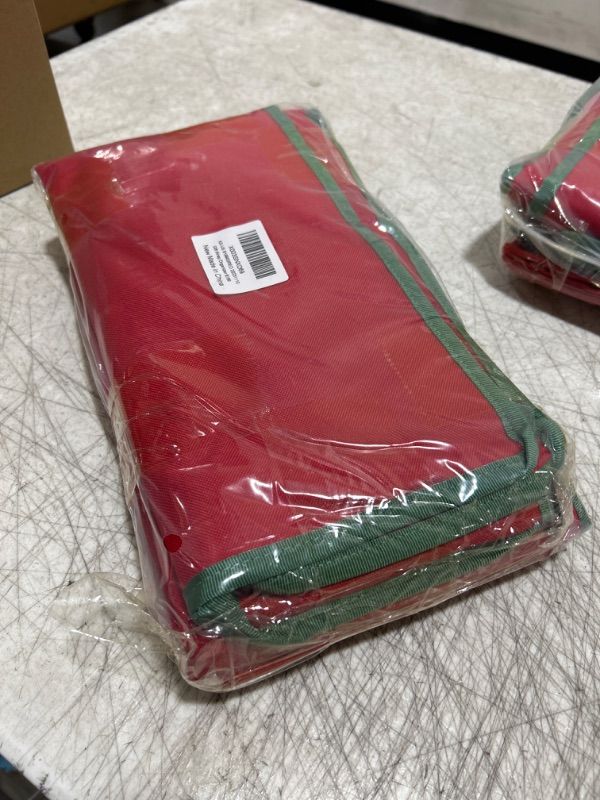 Photo 1 of YOREPEK Wrapping Paper Storage Containers with 2 Interior Pocket, Gift Wrap Organizer Storage Box Fits 27 Rolls of 40", PVC Water-resistant Christmas Wrap Storage for Ornament, Gift Bag, Decorations Red