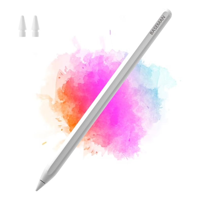 Photo 1 of BASEMAN Stylus Pen for Apple iPad Pencil with Palm Rejection, Tilt Sensor Active Pencil for Apple iPad 10th/9th/8th/7th/6th Gen, iPad Pro 12.9&11", iPad Air 5th/4th/3rd Gen, iPad Mini 6th/5th P2