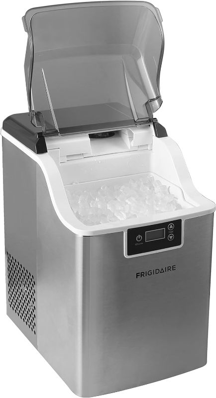 Photo 1 of Frigidaire Countertop Crunchy Chewable Nugget Ice Maker V2, 44lbs per Day, Stainless Steel
