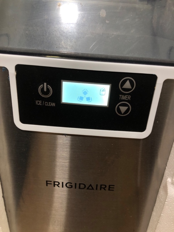 Photo 1 of Frigidaire Countertop Crunchy Chewable Nugget Ice Maker V2, 44lbs per Day, Stainless Steel
