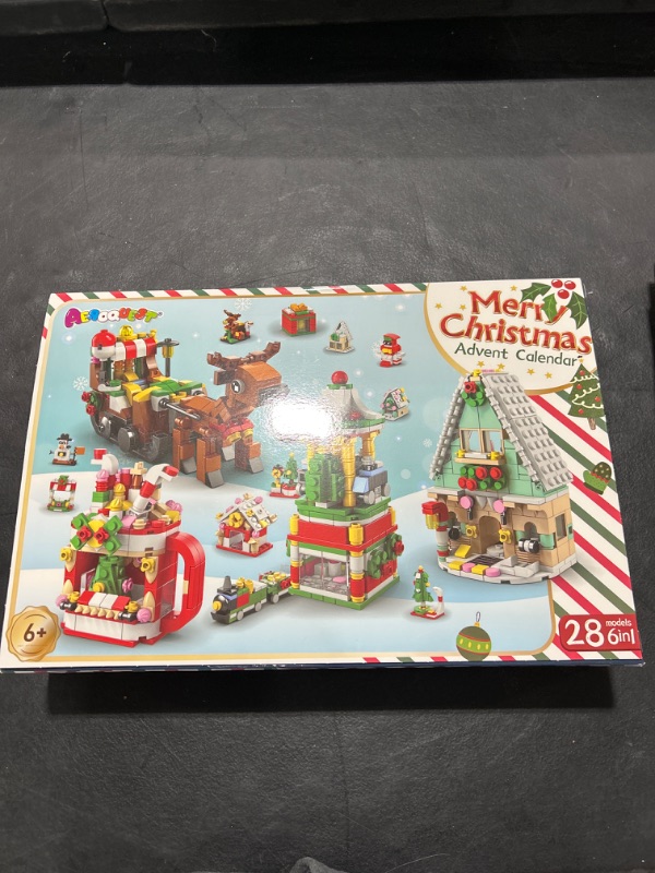 Photo 2 of AEROQUEST Advent Calendar 2023 - Toy Building Sets for Christmas Holiday Countdown Building Block Sets for kids Toy Gift Idea to Adventure with Daily Collectible Surprises(Christmas Sleigh) multicolored