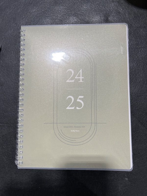 Photo 2 of Monthly Planner 2024-2025, Calendar 24 Months Planner with Flexible PVC Cover for Home,School and Office Work, 7" x 9", Jan 2024 - Dec 2025-Green Green-B5(2024-2025)