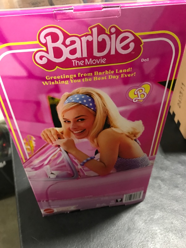 Photo 1 of Barbie: The Movie Collectible Doll Margot Robbie as in Pink Western Outfit, Pink,silver