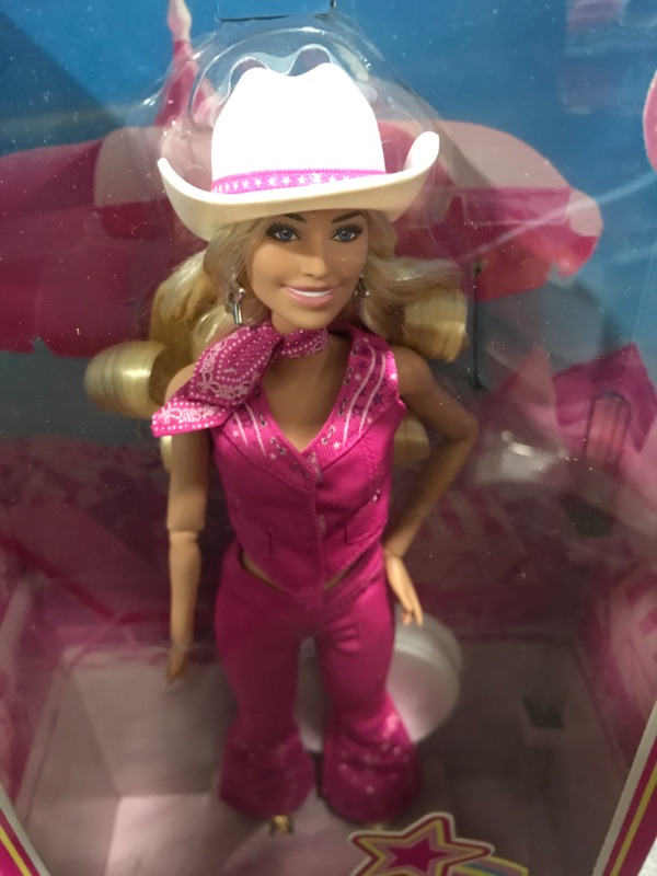 Photo 4 of Barbie: The Movie Collectible Doll Margot Robbie as in Pink Western Outfit, Pink,silver